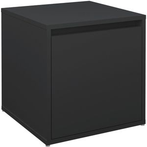 vidaXL Opbergbox met lade 40,5x40x40 cm bewerkt hout zwart