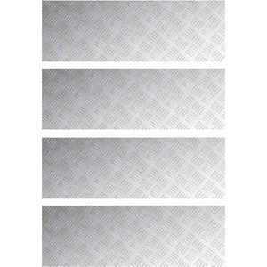 vidaXL Aluminium Antislip Platen 4 stuks 90x30 cm