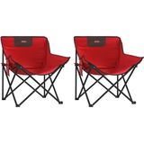 vidaXL Campingstoelen 2 st met vakje inklapbaar rood