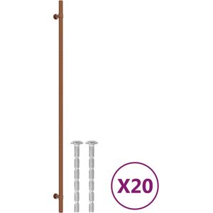 vidaXL Handvatten 20 st 480 mm roestvrij staal bronskleurig