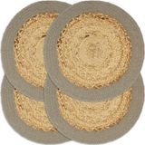 vidaXL-Placemats-4-st-38-cm-jute-en-katoen-natuurlijk-en-grijs