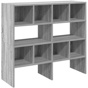 vidaXL - Schoenenrekken - 2 - st - stapelbaar,5x30x40 - cm - grijs - sonoma - eiken