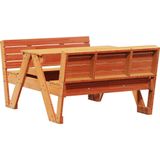 vidaXL Picknicktafel voor kinderen 88x122x58 cm grenenhout wasbruin