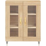 VidaXL Dressoir 69,5x34x90 cm Bewerkt Hout Sonoma Eikenkleurig