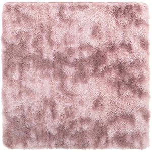 vidaXL Hoogpolig vloerkleed NAVARRA 200x200 cm polyester stoffig roze