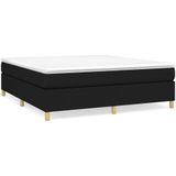 vidaXL-Boxspring-met-matras-stof-zwart-160x200-cm