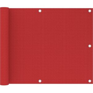 vidaXL Balkonscherm 75x500 cm HDPE rood