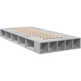 vidaXL Bedframe bewerkt hout betongrijs 90x200 cm