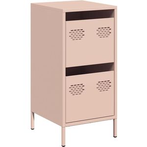 vidaXL - Dressoir - 35x39x73,5 - cm - koudgewalst - staal - roze