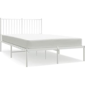 vidaXL-Bedframe-met-hoofdbord-metaal-wit-120x200-cm