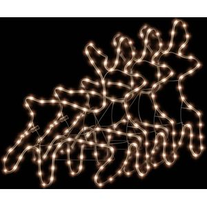 vidaXL Kerstfiguur rendier met LED's 3 st 57x55x4,5 cm warmwit