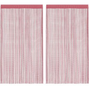 vidaXL Koordgordijnen 2 st 140x250 cm roze