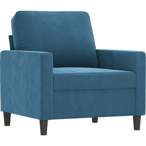 vidaXL Fauteuil 60 cm fluweel blauw