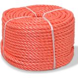 vidaXL Touw gedraaid 6 mm 200 m polypropyleen oranje