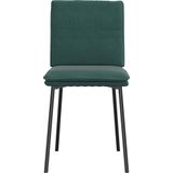 vidaXL - Eetkamerstoelen - 2 - st - fluweel - donkergroen