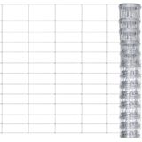 vidaXL Hek 50x1,25 m gegalvaniseerd staal zilverkleurig