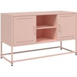 vidaXL Hoge kast 36x39x123 cm staal roze