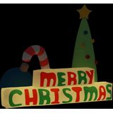 vidaXL Decoratie ""Merry Christmas"" met LED's opblaasbaar 197 cm
