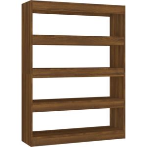 vidaXL Boekenkast/kamerscherm 100x30x135 cm bruin eikenkleur