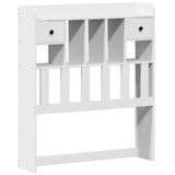 vidaXL - Bed - met - boekenkast - zonder - matras - grenenhout - witx200 - cm