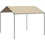 VidaXL Tuinpaviljoen 4x3m Staal en Stof Beige