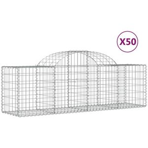 vidaXL Schanskorven 50 st gewelfd 200x50x60/80 cm ijzer