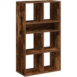 vidaXL Boekenkast 66x31x112 cm bewerkt hout gerookt eikenkleurig