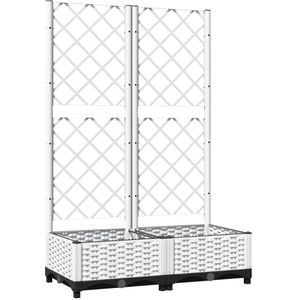 vidaXL Plantenbak met latwerk 80x40x121,5 cm polypropeen