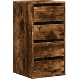 vidaXL Ladekast 40x41x76 cm bewerkt hout gerookt eikenkleurig