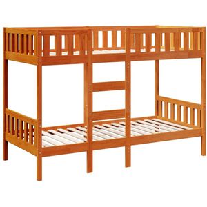 vidaXL - Stapelbed - massief - grenenhout - wasbruinx190 - cm