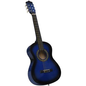 vidaXL Gitaar klassiek beginner en kinderen 1/2 34"" blauw