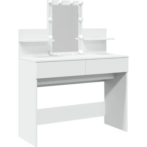 vidaXL Kaptafel met LED-verlichting 100x40x130 cm wit