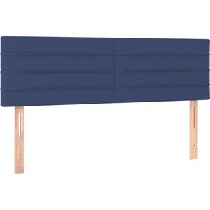 vidaXL Hoofdborden 2 st 72x5x78/88 cm stof blauw