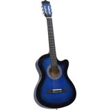 vidaXL Gitaar cutaway met 6 snaren western klassiek 38"" getint blauw