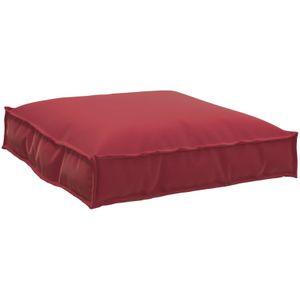 vidaXL Palletkussen voor Zitplaats Wijnrood 70x70x12 cm Oxford Stof