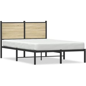 vidaXL Bedframe zonder matras metaal sonoma eikenkleurig 120x190 cm