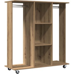 vidaXL Kledingkast met Wielen Artisan Eiken 102x38x110 cm Bewerkt Hout