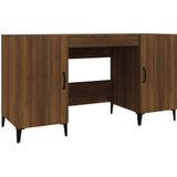 vidaXL-Bureau-140x50x75-cm-bewerkt-hout-bruin-eikenkleur