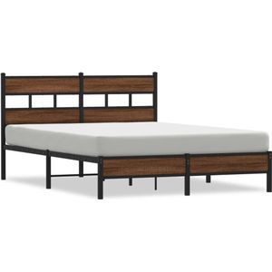 vidaXL Bedframe zonder matras bewerkt hout bruin eikenkleur 150x200 cm