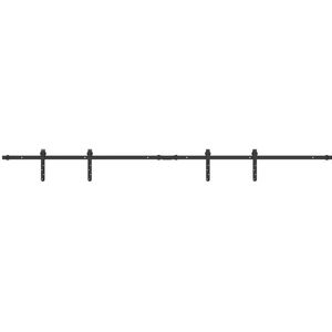 vidaXL - Ophangset - voor - schuifdeur - 213 - cm - koolstofstaal