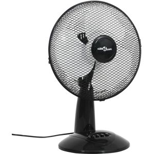 vidaXL Tafelventilator 3 snelheden 40 W 30 cm zwart