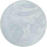 vidaXL-Vloerkleed-HUARTE-laagpolig-zacht-wasbaar-Ø-100-cm-blauw