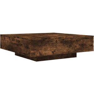 vidaXL Salontafel 100x100x31 cm bewerkt hout gerookt eikenkleurig