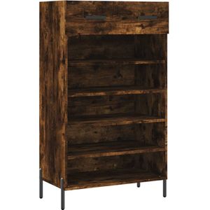 VidaXL Schoenenkast 60x35x105 cm - Bewerkt Hout - Gerookt Eikenkleurig