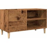 vidaXL Platenkast 84,5x38x48 cm bewerkt hout oud houtkleurig