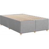 vidaXL Bedframe zonder matras 120x190 cm stof lichtgrijs