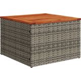 vidaXL 11-delige Loungeset met kussens poly rattan grijs