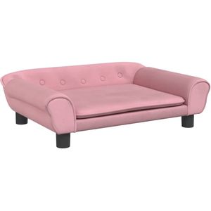 vidaXL Hondenmand 70x48x22 cm fluweel roze