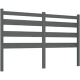 VidaXL Hoofdbord 166x4x100 cm Massief Grenenhout Grijs