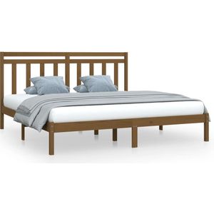 VidaXL Bedframe Massief Hout Honingbruin 200x200 cm